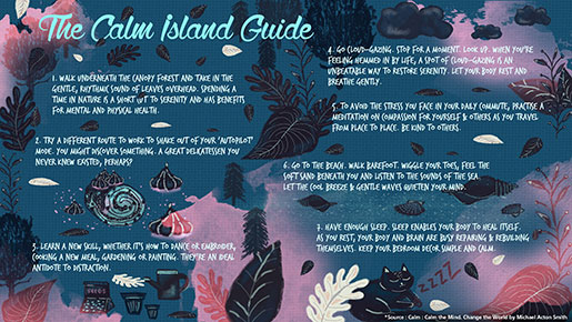 calm island guide